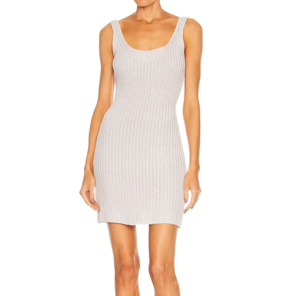 New RTA Nordstrom Lead Crystal Knitted Jady Dress Small LUX Retail $495 Gray